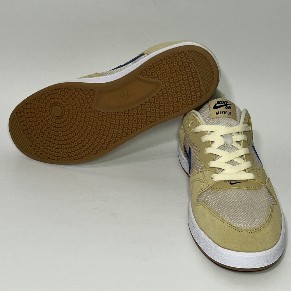 Nike SB Men Size 8 Alley Oop Club Low Top Sneaker Shoes Skateboard Gold Navy New - Picture 8 of 10